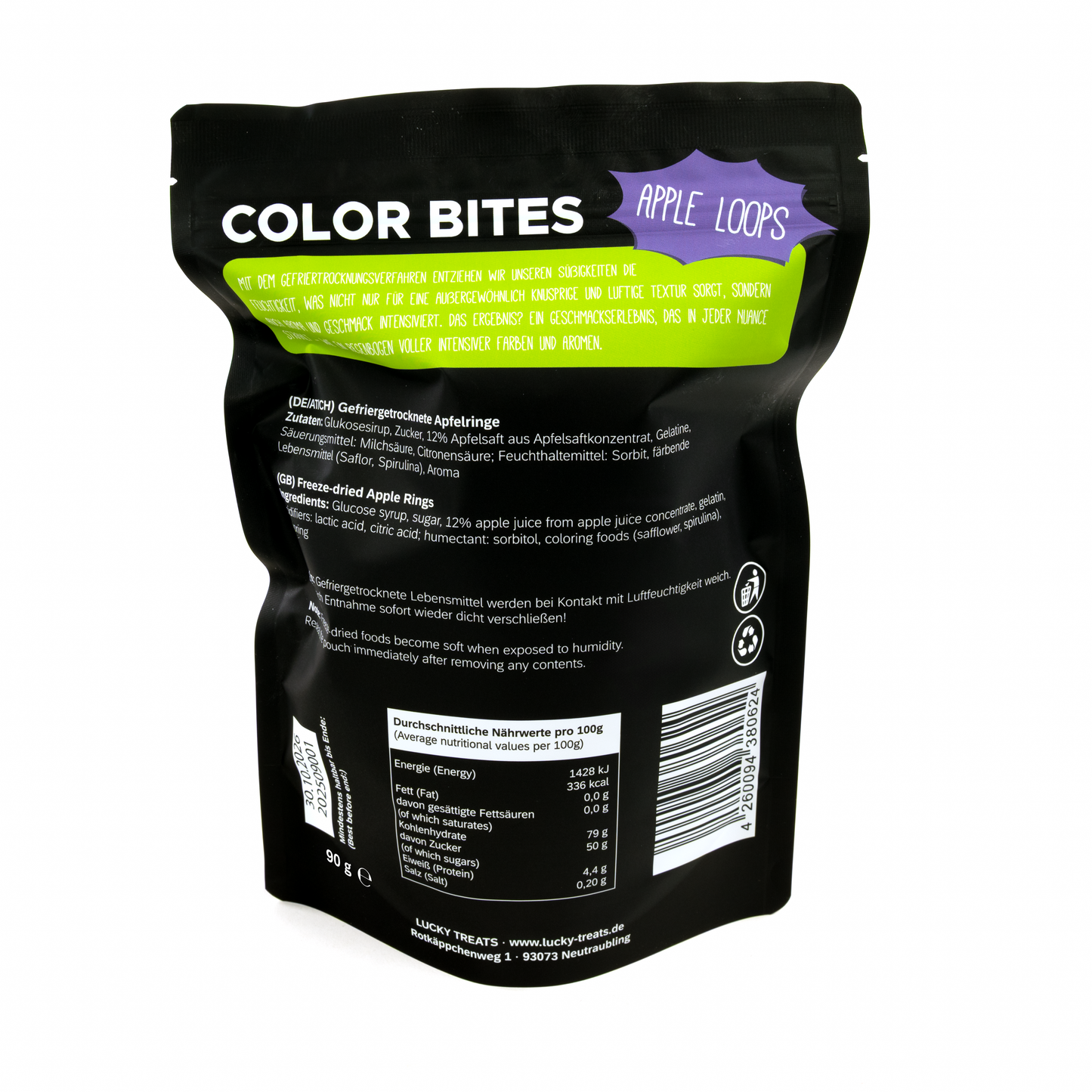 Gefriergetrocknete Süßigkeiten - Color Bites - gefriergetrocknete Apfelringe